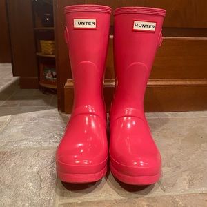 Hunter Original Short Gloss Boots US Size 8